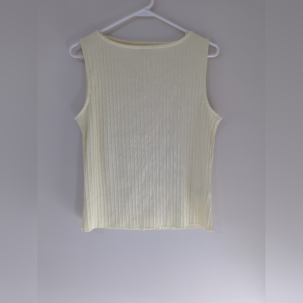 Madewell  Ribbed Boatneck Tank M Women NWT Casual Office Layering Yellow NR232